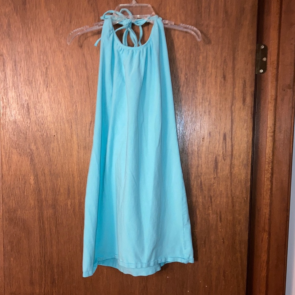 VS Bra top dress. Size M. Aqua color. Double straps tie around neck